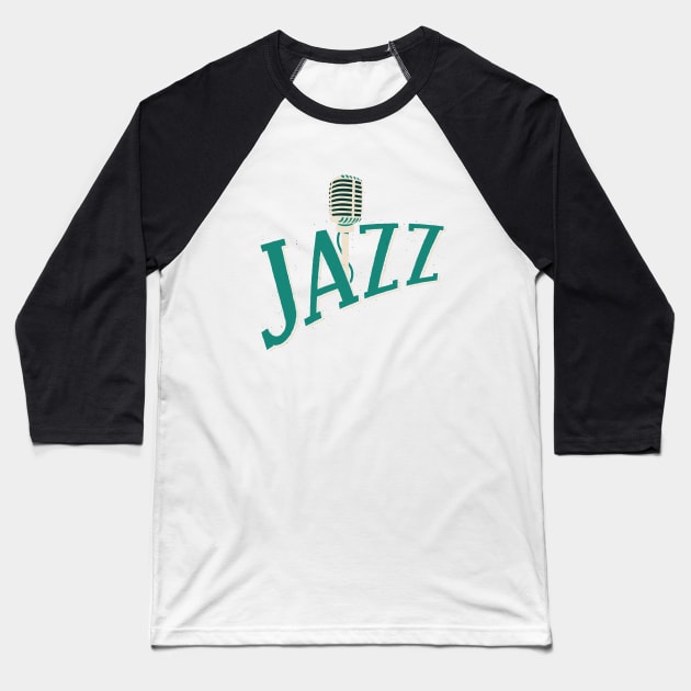 jazz lover with classic saxophone Baseball T-Shirt by Midoart